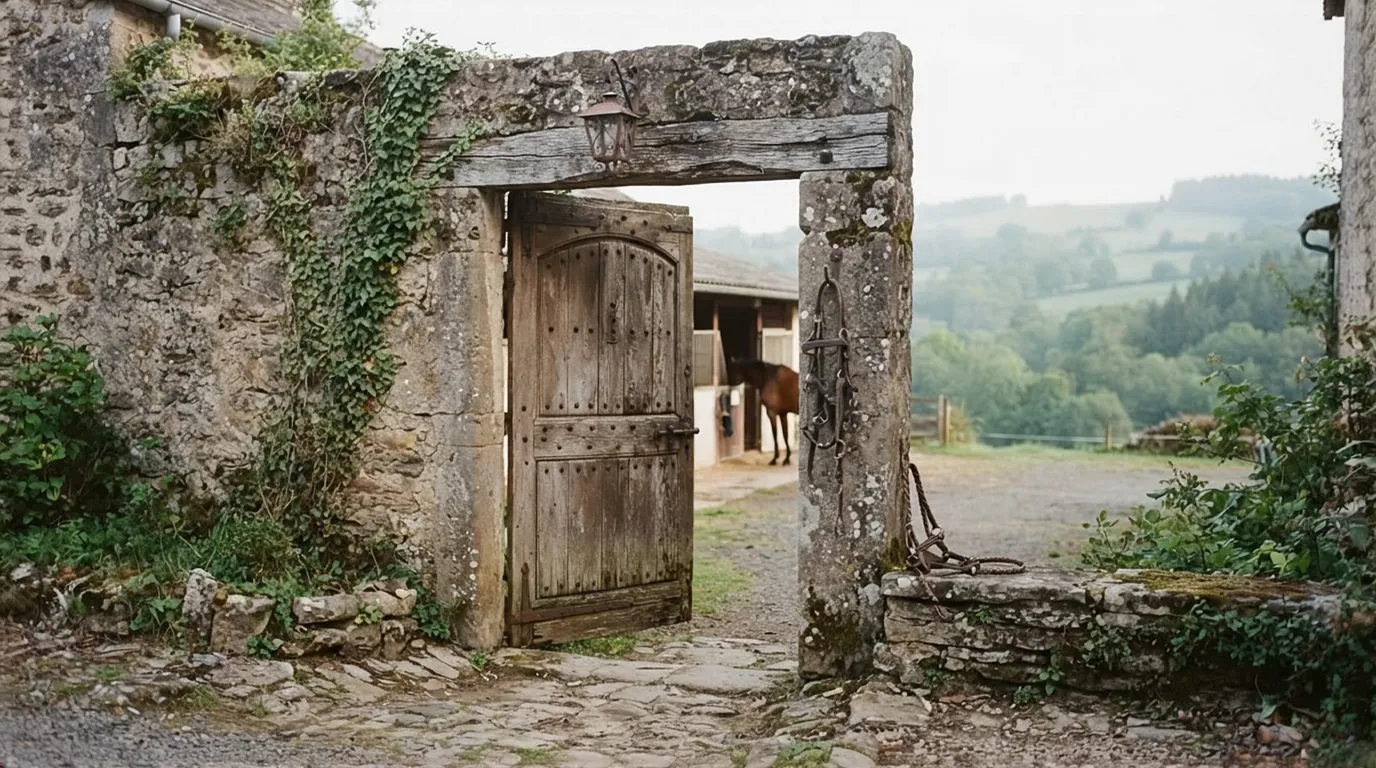 Entrée du Le Clos du Bost, centre équestre à Saint-Pardoux-le-Lac